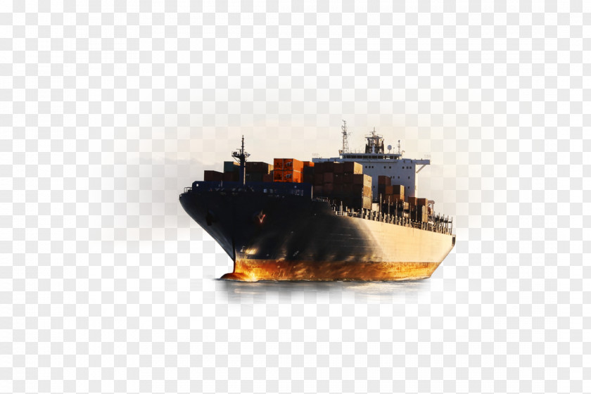 Ocean Freighter Leaving Freight Transport International Trade Industry Solar Cell PNG
