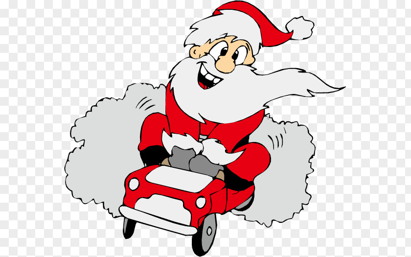 Santa Claus By Car Mrs. Christmas Clip Art PNG