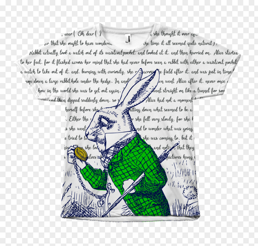 T-shirt Alice's Adventures In Wonderland White Rabbit Illustration PNG
