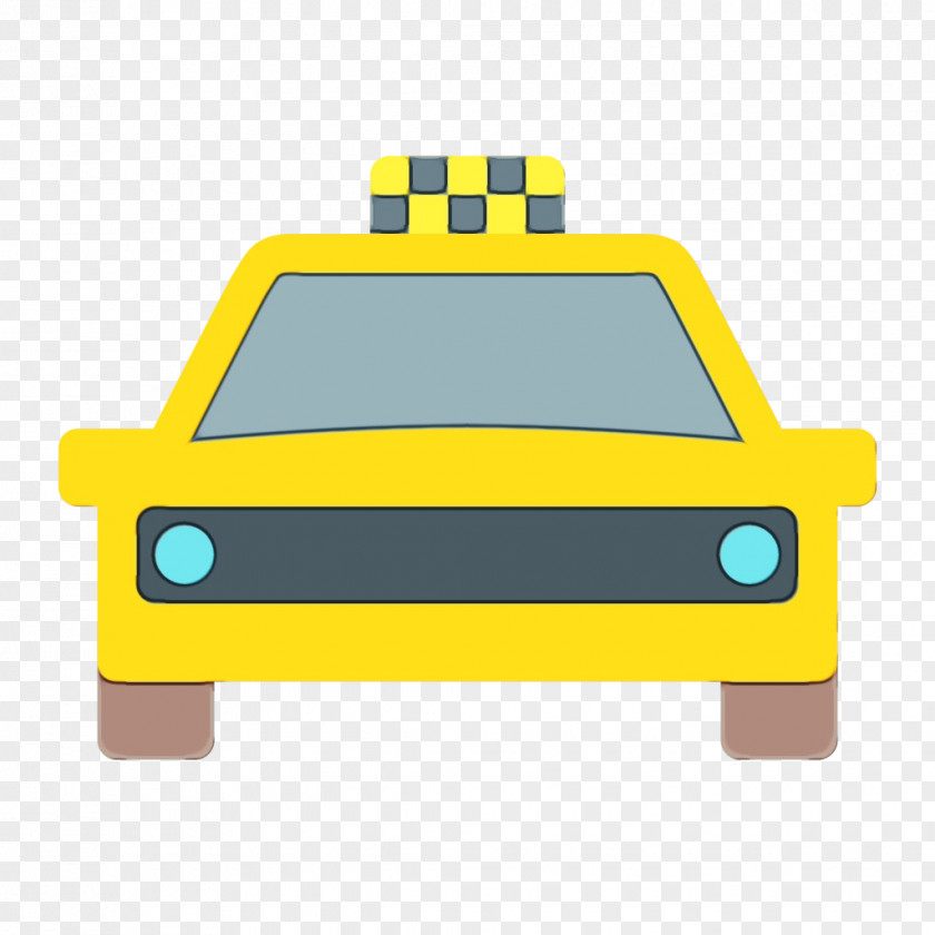 Yellow Television Transport Icon PNG