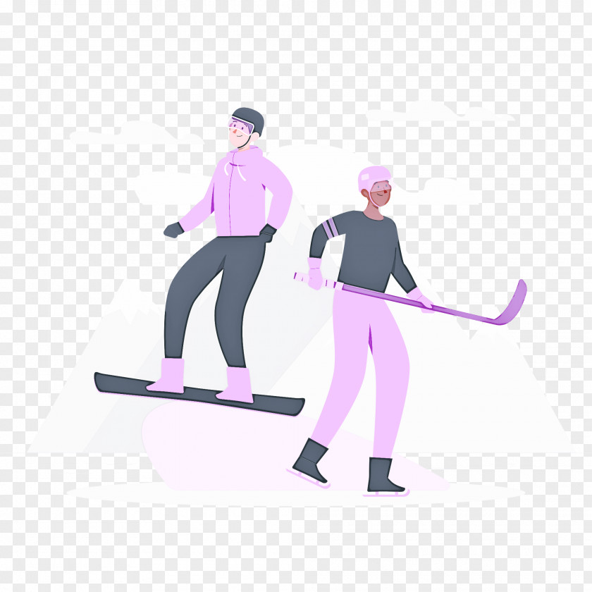 Ice Skate Ski Pole Skiing Skating Winter Sports PNG