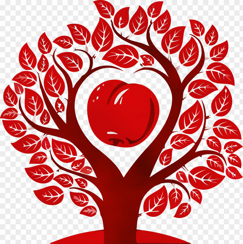 Red Love Heart Plant PNG