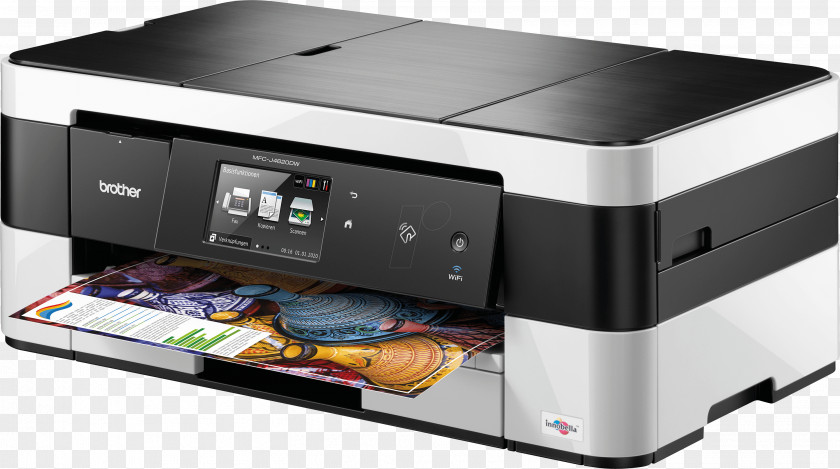 Inkjet Material Multi-function Printer Printing Brother Industries Image Scanner PNG