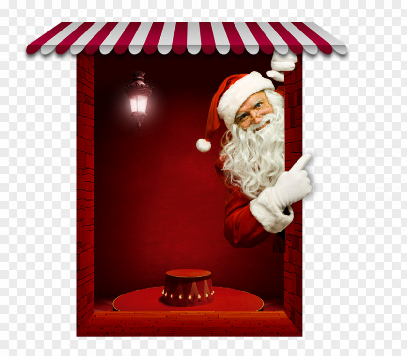 Santa Claus Pattern Christmas Gift Download PNG