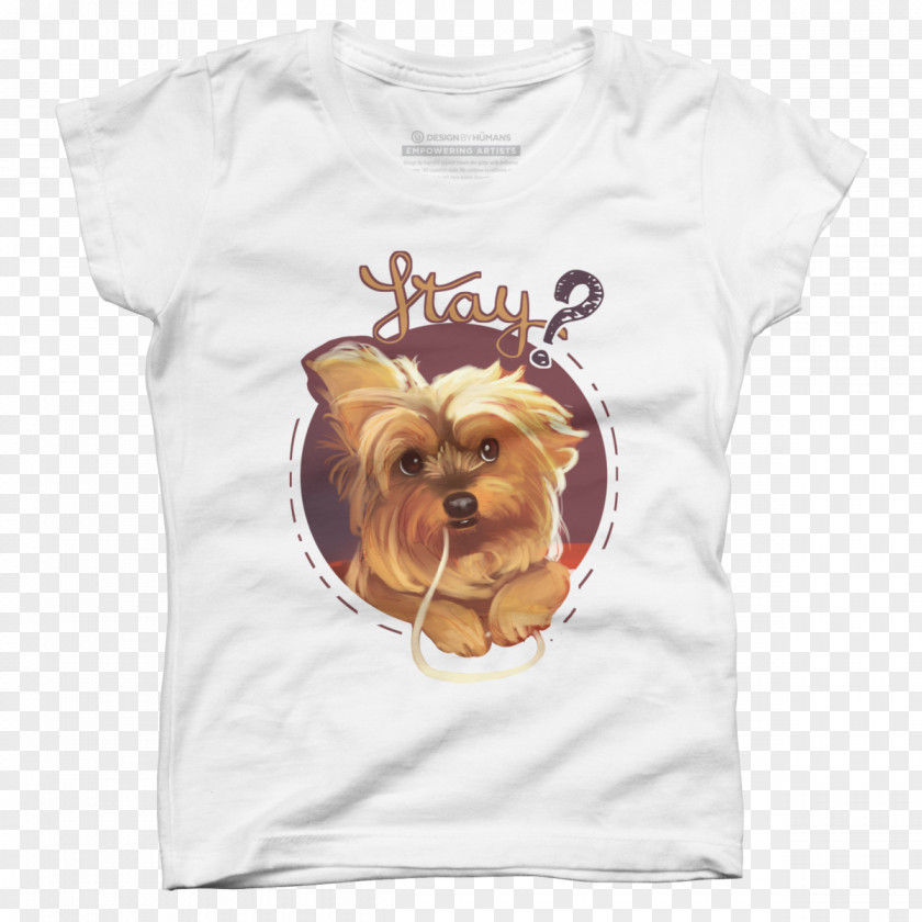Yorkie Yorkshire Terrier T-shirt Design By Humans Canidae Carnivora PNG