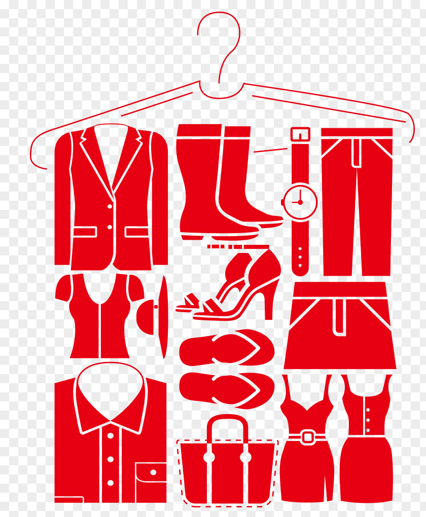 Clothing Silhouette T-shirt Clothes Hanger Shoe PNG