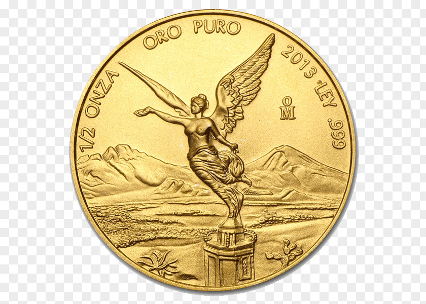 Coin Gold Mexico Libertad Silver PNG