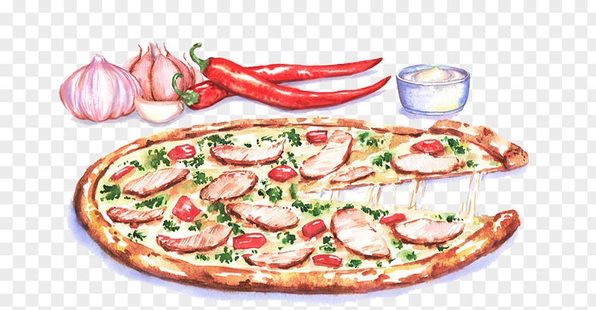 Delicious Pizza California-style Sicilian Tarte Flambxe9e Italian Cuisine PNG