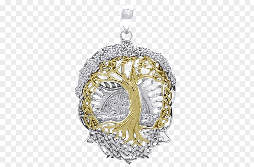 Gold Tree Of Life Locket Charms & Pendants Silver PNG