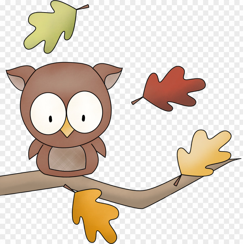 Owl Tree Cartoon Leaf Clip Art Branch PNG