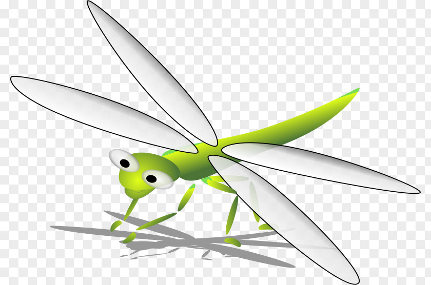 Green Cartoon Dragonfly Lying On The Ground Download Clip Art PNG