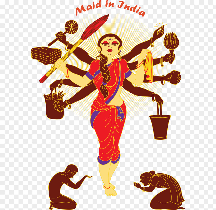 Happy Maha Shivratri India Maid Service Cartoon Domestic Worker PNG