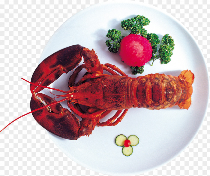 Lobster On The Table Crayfish As Food Seafood Palinurus Elephas PNG