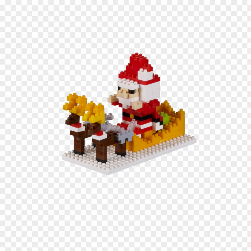Santa Sleigh Toy Claus Christmas Plastic Reindeer PNG