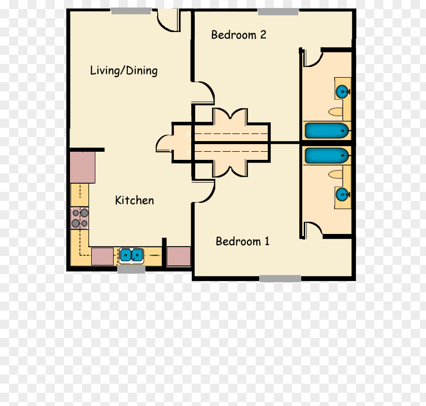 Television Top View University Suites Studio Apartment Floor Plan Way PNG