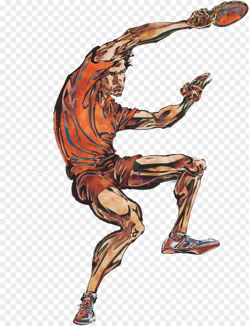 Hand-painted Table Tennis Athlete Player PNG