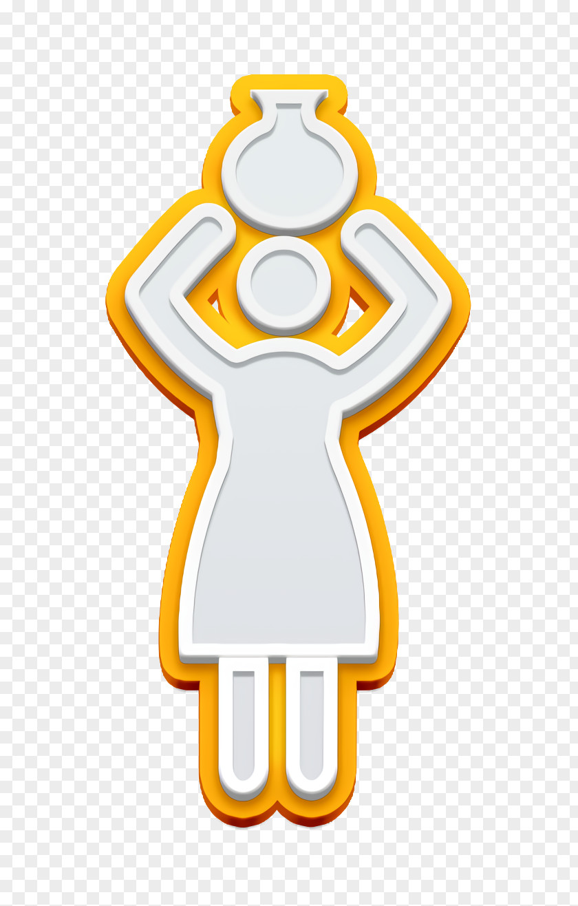 Woman Carrying Jar With Her Head Icon Humans 2 People PNG