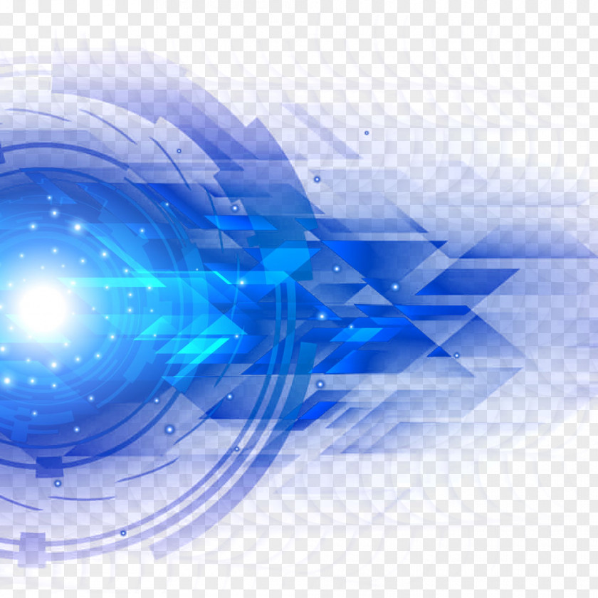 Science And Technology Blue Light Effect PNG
