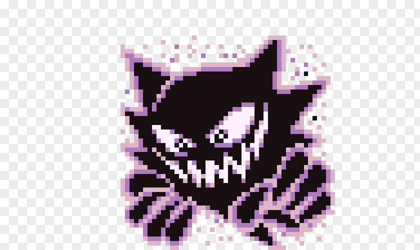 Sprite Pokémon Red And Blue Haunter Pixel Art PNG