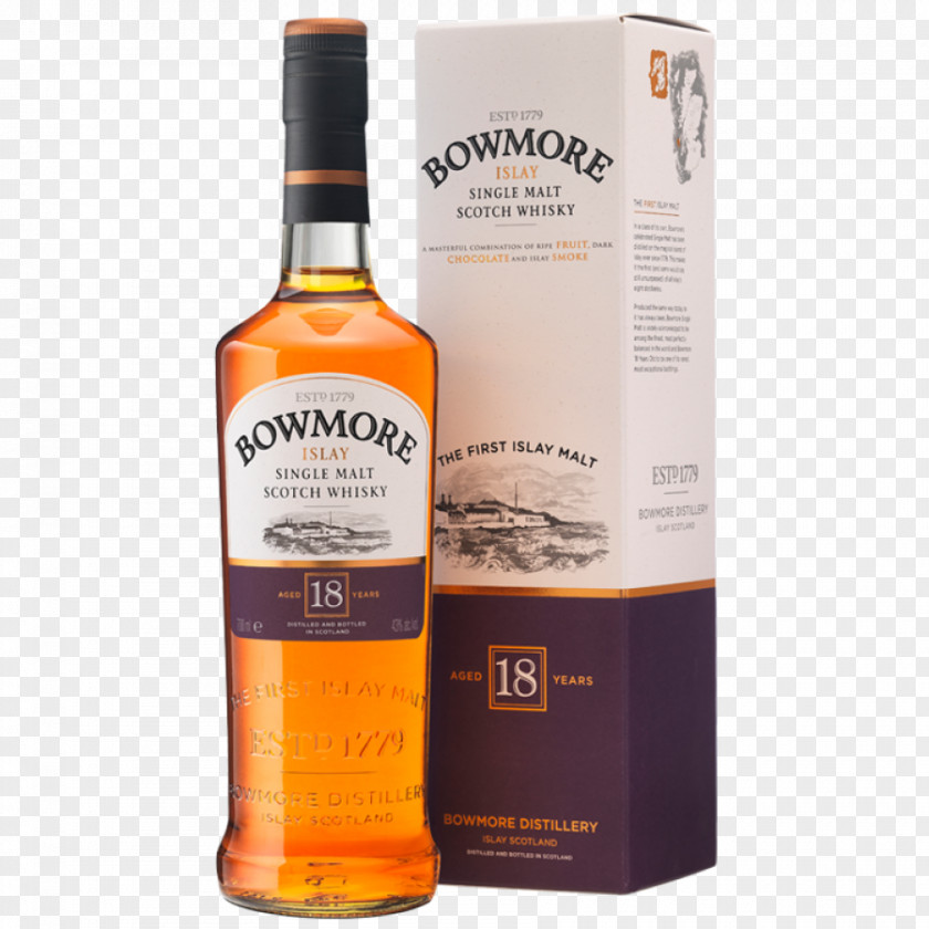 Bowmore Single Malt Whisky Islay Whiskey Scotch PNG