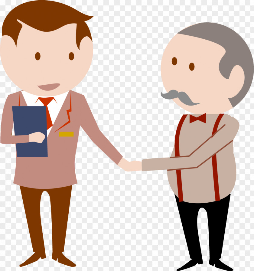Business Handshake Vector Graphics Image Cartoon Illustration PNG