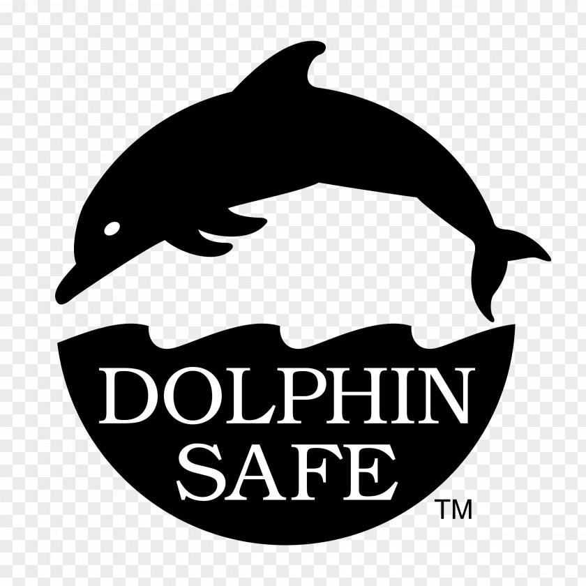 Dolphin Safe Label Logo Crest Oceanic PNG