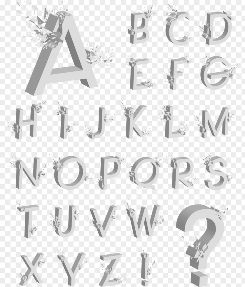 M Font Letter Design AngleBrocken Vector Black & White PNG
