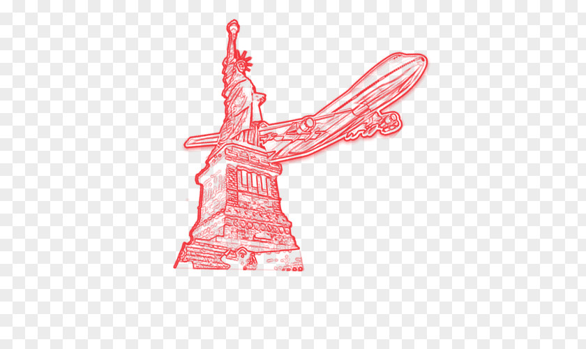 Statue Of Liberty Graphic Design Red Silhouette Illustration PNG