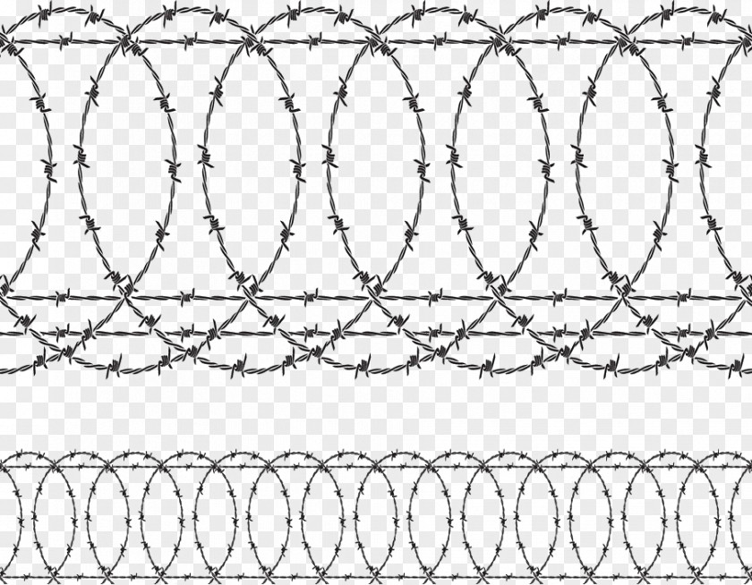 Barbed Wire Vector Fence PNG