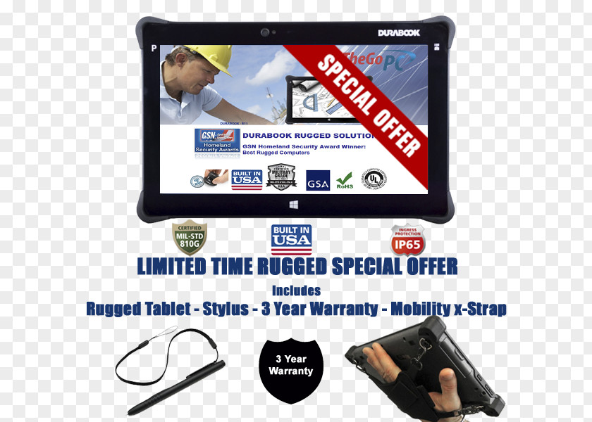 Discount Time Rugged Computer Multimedia Display Advertising PNG