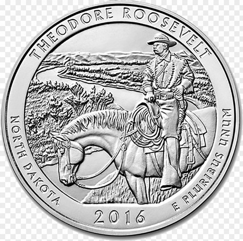 Silver Coin Theodore Roosevelt National Park Cumberland Gap Historical Little Missouri River Harpers Ferry Medora PNG