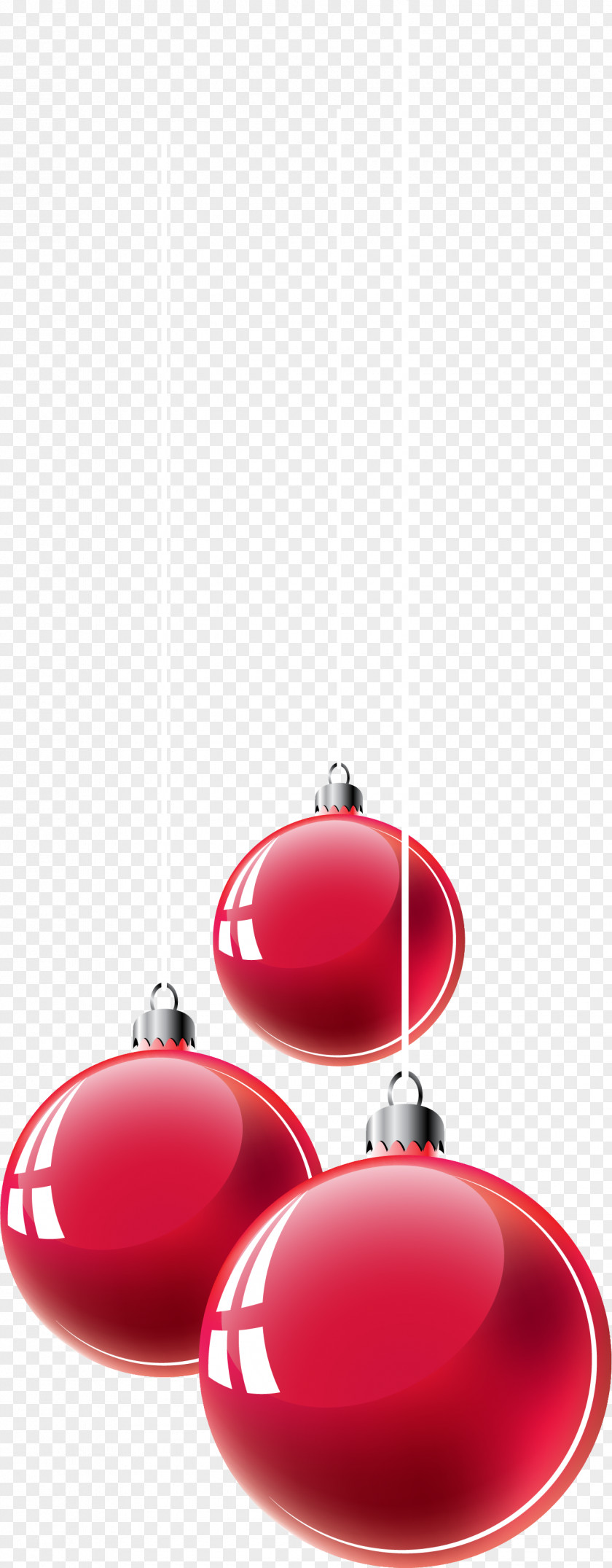 Simple Red Ball Christmas Ornament PNG