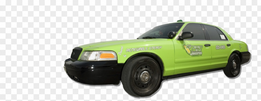 Taxi Cab Ford Crown Victoria Green & Orange Of Louisville Lexington Yellow PNG