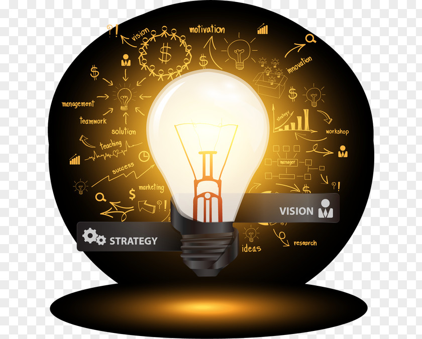 Bright Bulb Business Infographic Idea Drawing Chart Creativity PNG