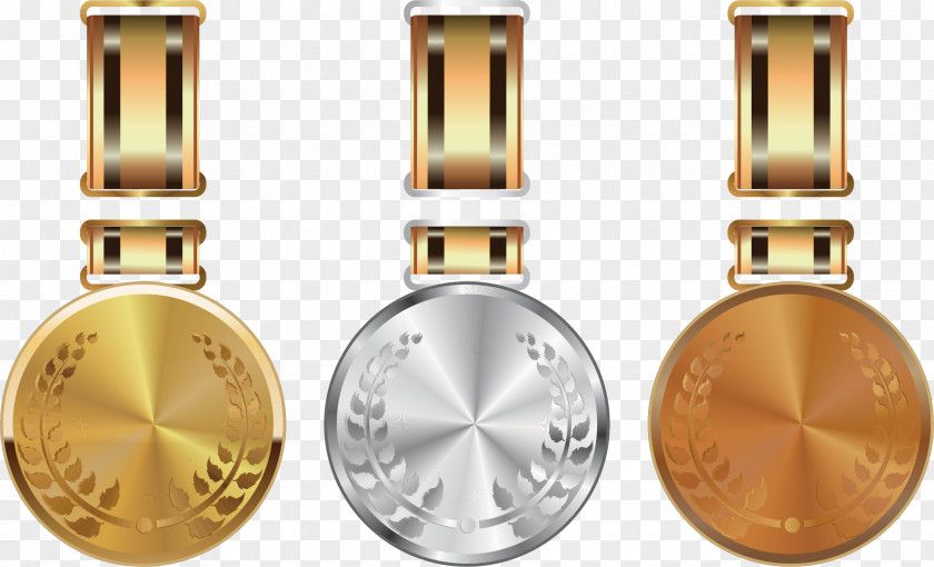 Cartoon Gold Medal Bronze Award PNG