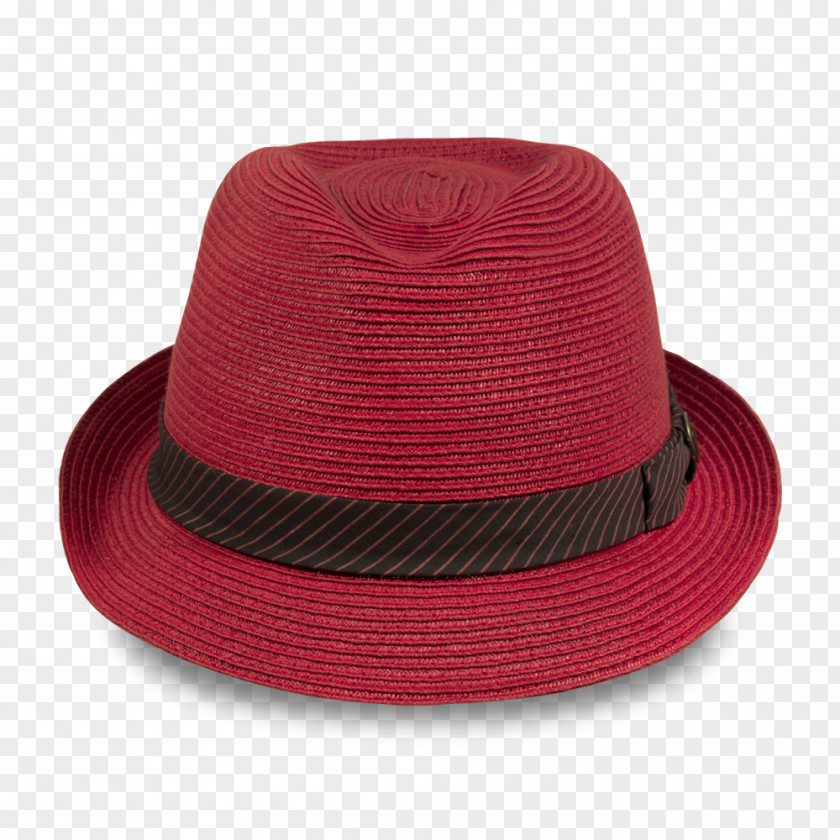 Hat BEACH Fedora Maroon PNG