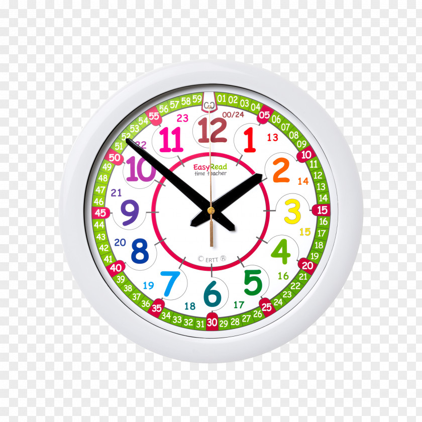 Clocks And Watches EasyRead Time Teacher 24-hour Clock Learning PNG