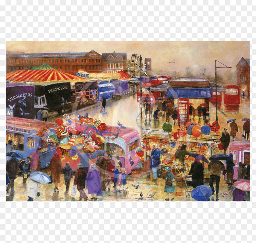 Fair And Just Painting Market Place, Wigan Art Memories Of Hall PNG
