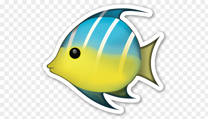Fish Emoji Tropical Sticker PNG