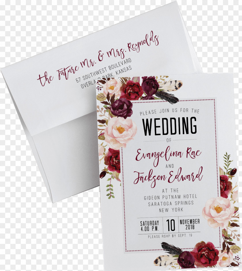 Wedding Invitation Convite Pressed Flower Craft Floral Design PNG