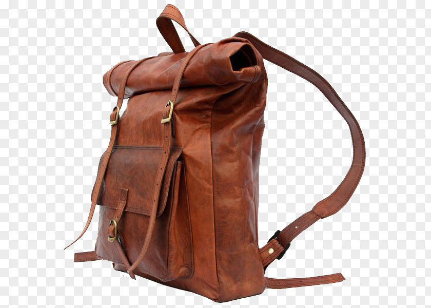 Backpack Leather Travel Bag Fashion PNG