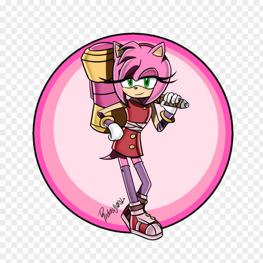 Boom Amy Rose Sonic Hedgehog Art PNG