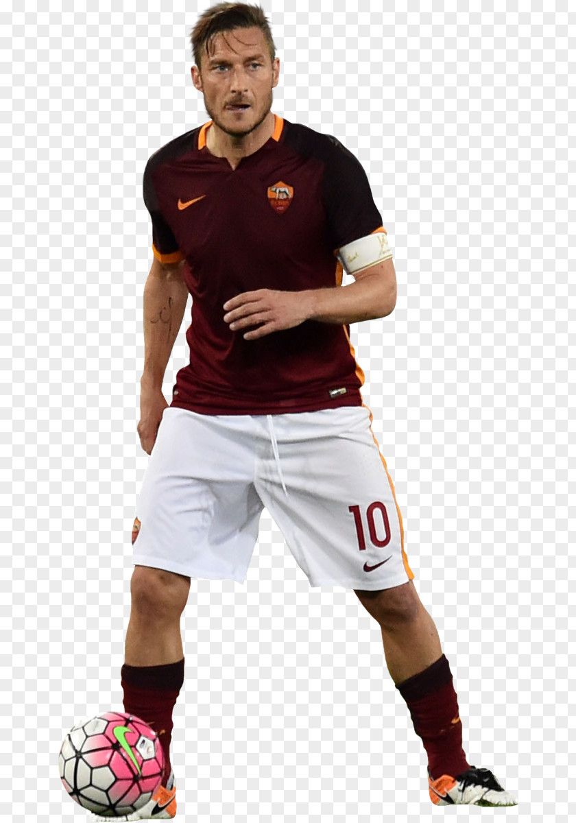Football Francesco Totti A.S. Roma Jersey Rendering PNG