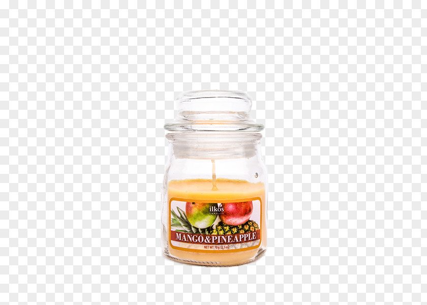 Pineapple Mango Jar Candle Gel Wax Summer Nights PNG