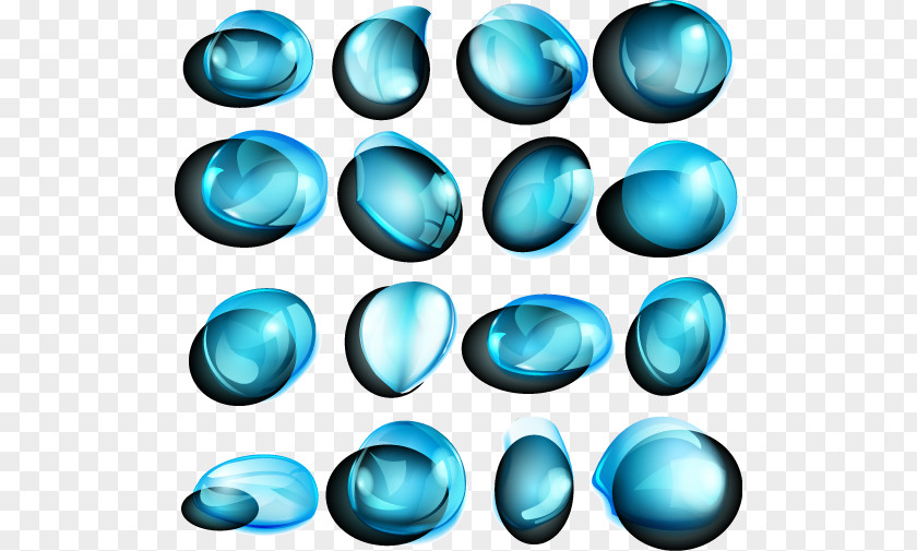 Vector Blue Dream Water Droplets Drop Circle PNG