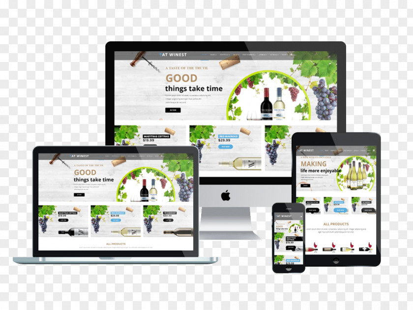 Web Design Responsive WooCommerce Template System Page PNG