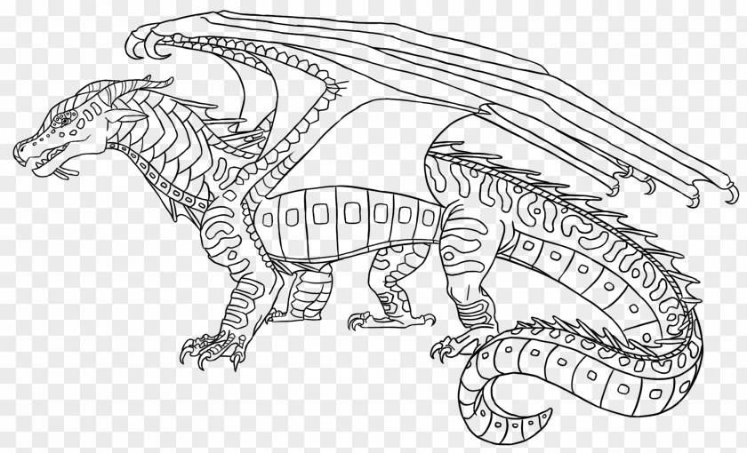 Wings Of Fire The Dark Secret Coloring Book Line Art PNG