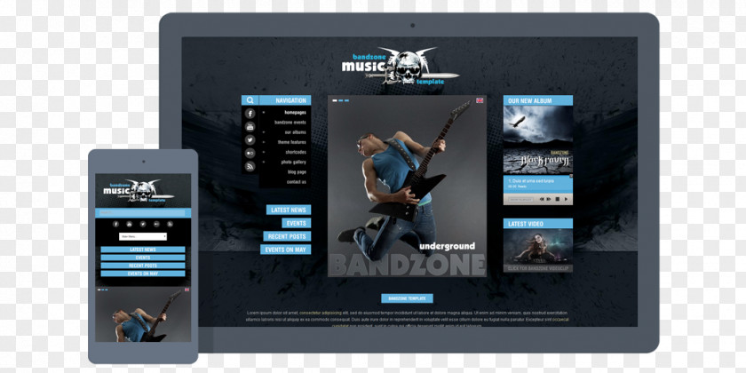 WordPress Template Musical Ensemble Theme PNG