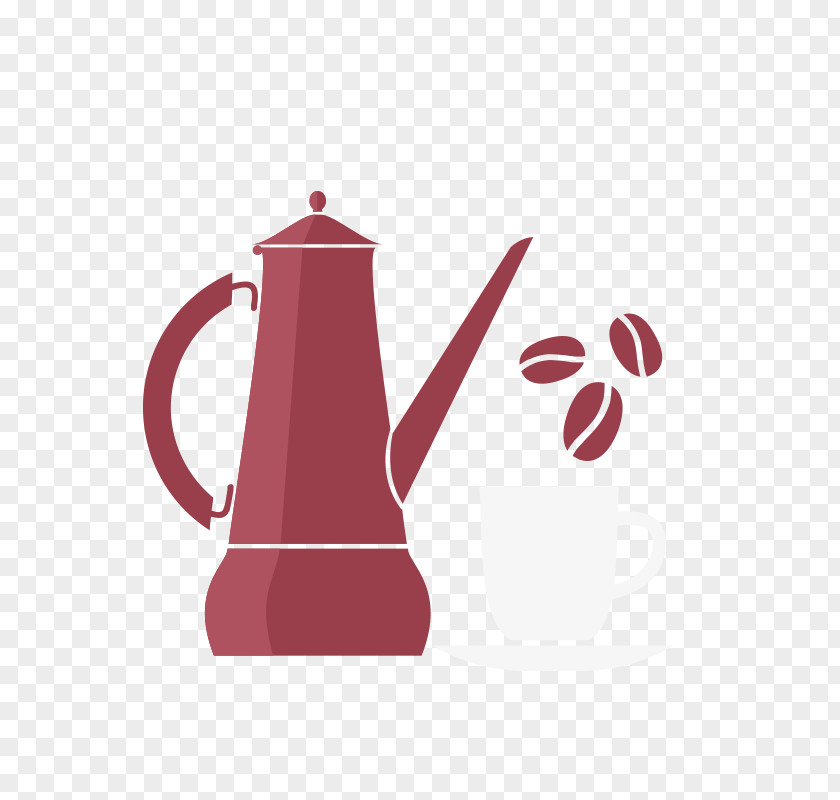Free Vector Material Red Kettle Illustration PNG