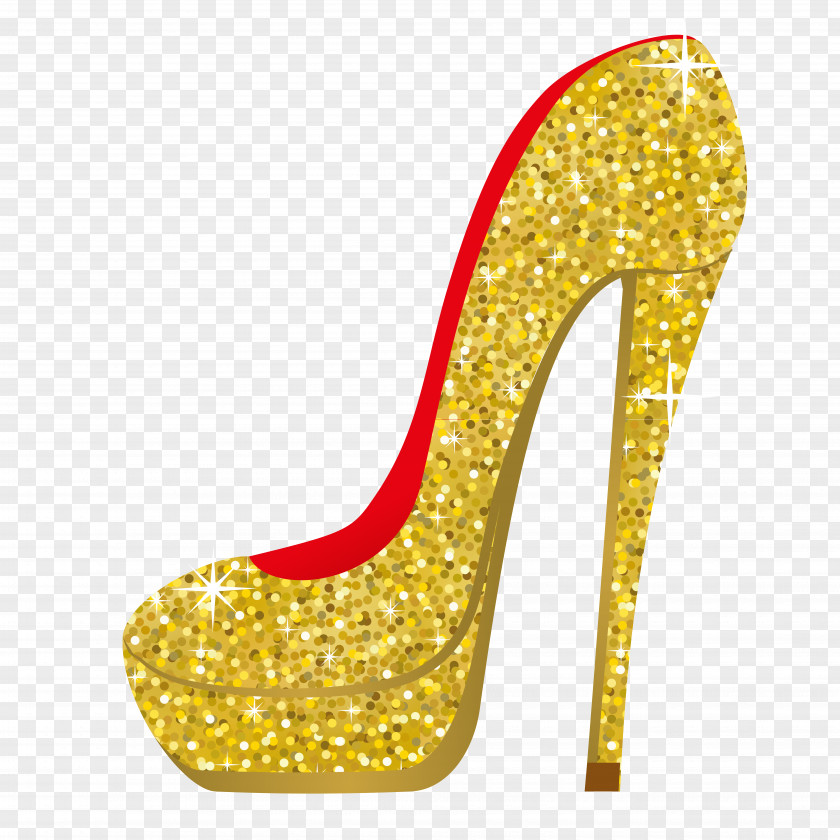 Vector Gold High Heels High-heeled Footwear Shoe Stock Photography Fashion PNG